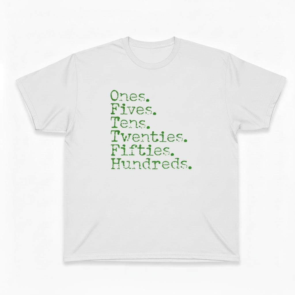 U$D 7.5 oz T-shirt (White)