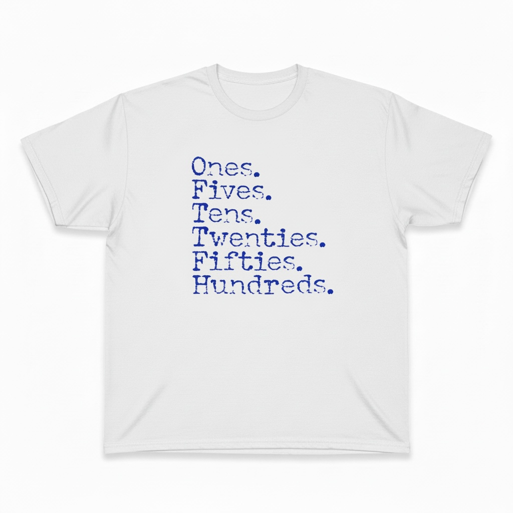 U$D 7.5 oz T-shirt (White)
