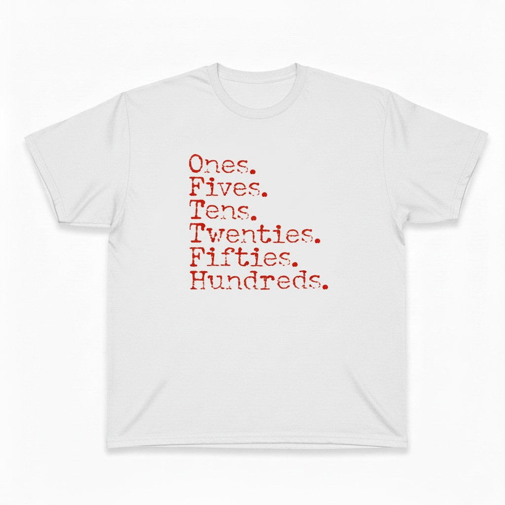 U$D 7.5 oz T-shirt (White)